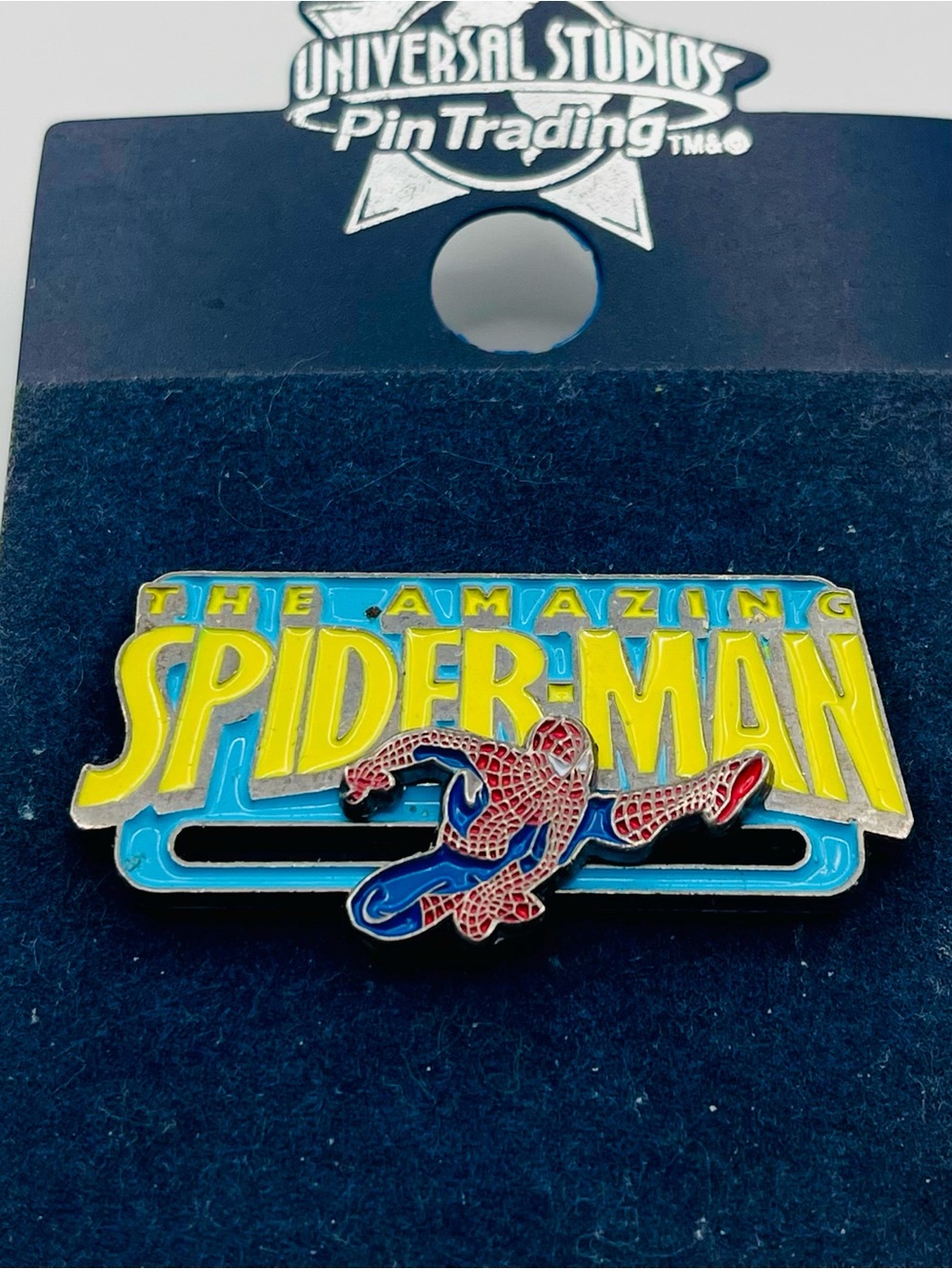 Universal Studios Pin Trading The Amazing Spider Man Logo Slider Pin Collectible